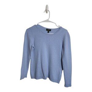 Charter Club Sweater Women M Blue Luxury Cashmere Crewneck Minimalist Academia